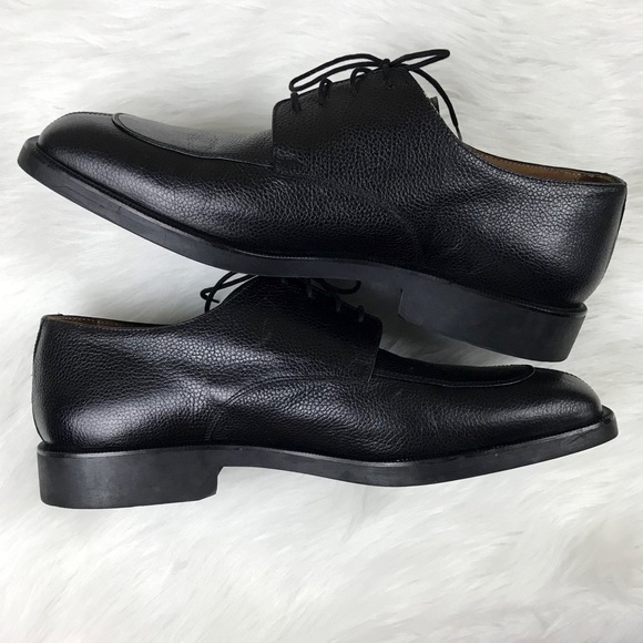 Michael Toschi Calaveras Split Toe Derby Black Pebble Leather Oxford Shoes 13 main image 5